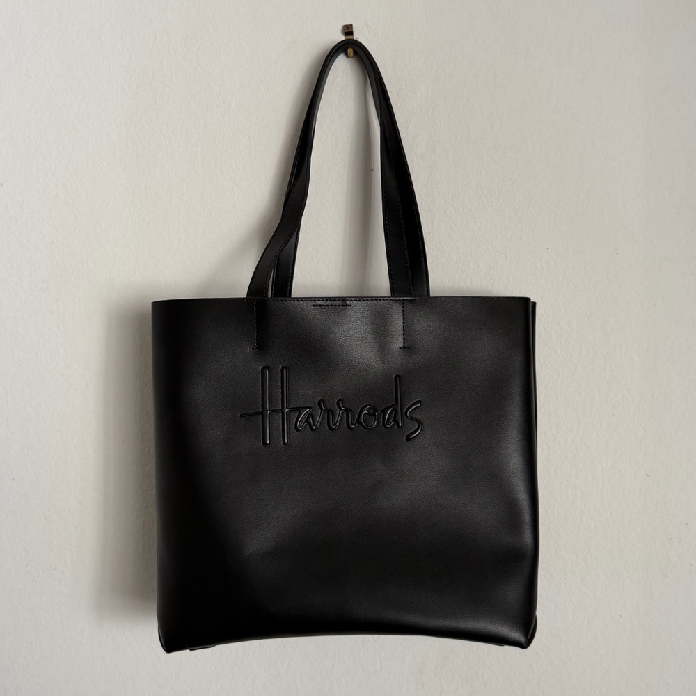 Harrods Classic Black Tote Bag